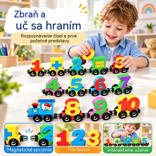 🔥Kup 1, druhý získáš zdarma🔥Dvě sady 630🚂 Magnetický číselný vláček pro děti | Vzdělávací stavebnice pro učení hrou