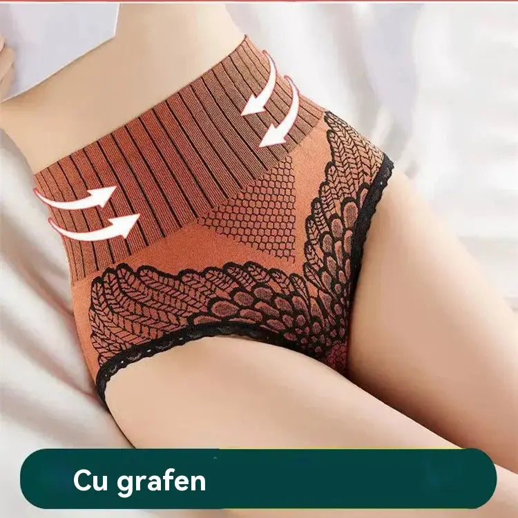 Druhá položka se slevou 50 %🥰【💖7dílná sada】Dámské prodyšné grafénové kalhoty s vysokým pasem ve tvaru trojúhelníku