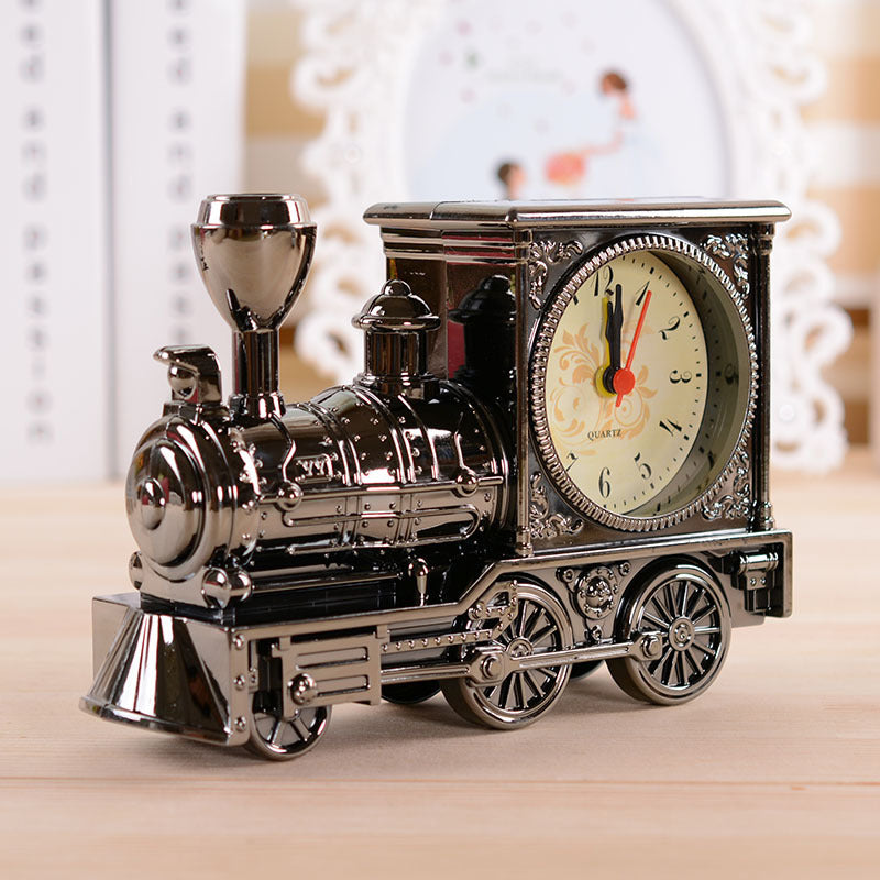 📢📢¡49% de descuento! ⏰Reloj despertador de locomotora de vapor modelo retro