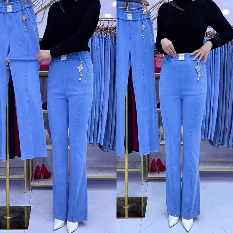 🏆👖【S-4XL】Ženske raztegljive kavbojke z visokim pasom_4121854