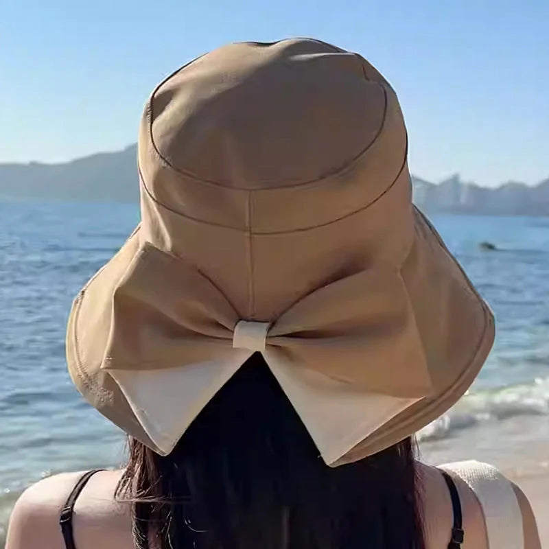 👒 ¡50% DE DESCUENTO POR TIEMPO LIMITADO! ✨ Sombrero de sol de ala ancha con lazo para mujer – Plegable, protección 360° 🎀