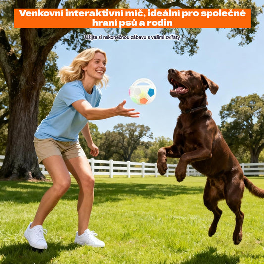 ⚽🐕🔥Hračka pro psy - fotbal, interaktivní a proti kousnutí odolné potřeby pro border kolie, labradory a corgi.