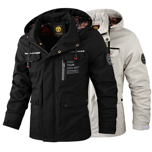 🔥【M~4XL】Nueva chaqueta de montañismo al aire libre impermeable a prueba de viento para hombres