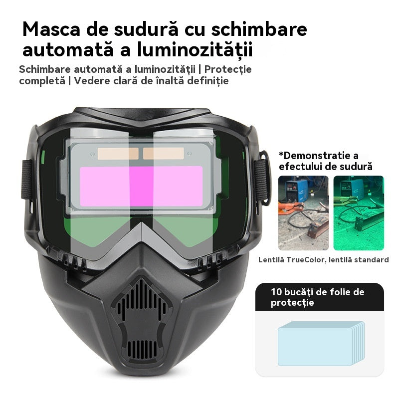 🔥😎Plně automatická svářečská kukla s ochrannou maskou pro svářeče s výměnou světla