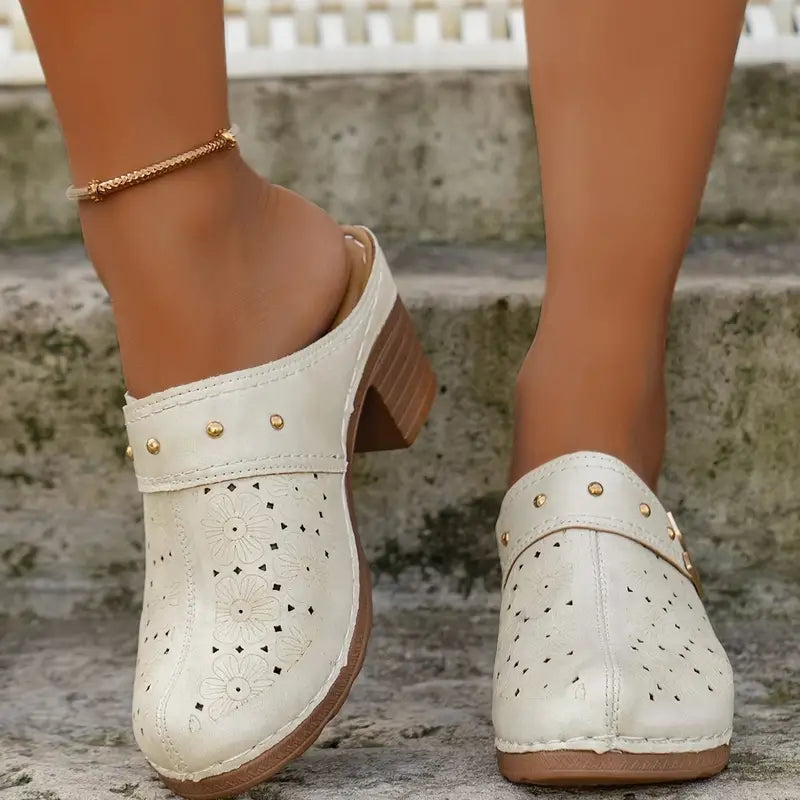 【36-43】Sandalias de cuña cerradas para mujer