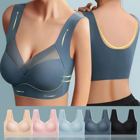💖【Juego de 3 piezas】✨Sujetador push-up sin costuras de seda helada para mayor comodidad