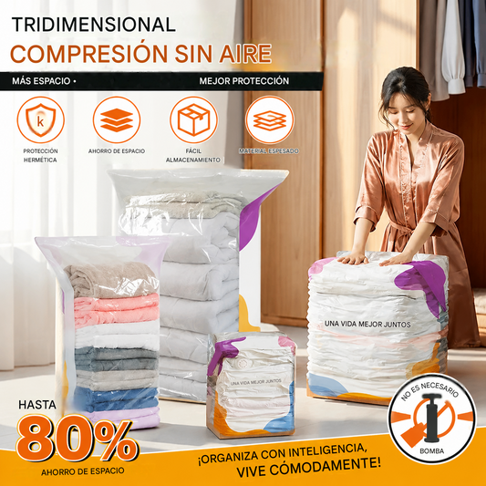 ⏳ Oferta por tiempo limitado 🔥【Juego de 4 piezas】Bolsas de compresión al vacío (bomba no incluida), bolsas de almacenamiento a prueba de polvo