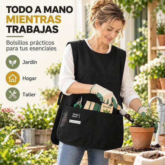 👩🍳✨ Mandil Chaleco Impermeable y Antimanchas – Ideal para Cocinar, Manualidades y Jardinería, con Ajuste Cómodo 🛡️