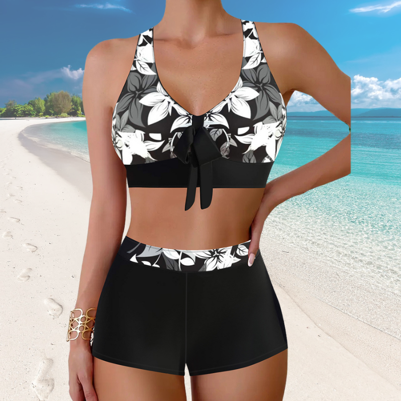 🎁👙🌴 Nový styl plavek s rozděleným potiskem-3703351