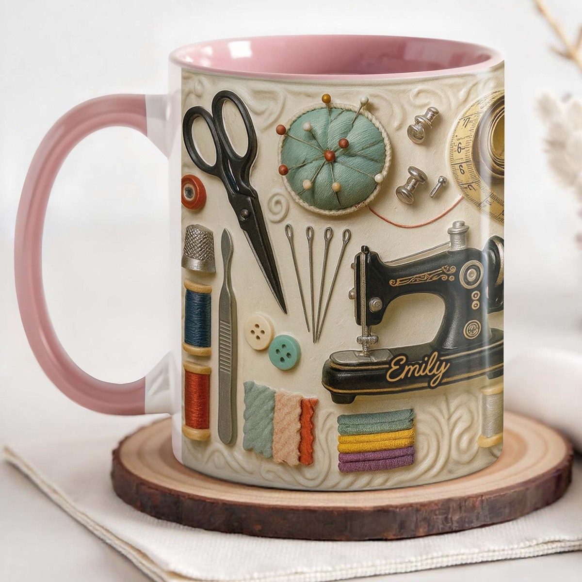 🧵☕Hrnek s motivem šití – perfektní dárek pro kreativní duše, které rády šijí