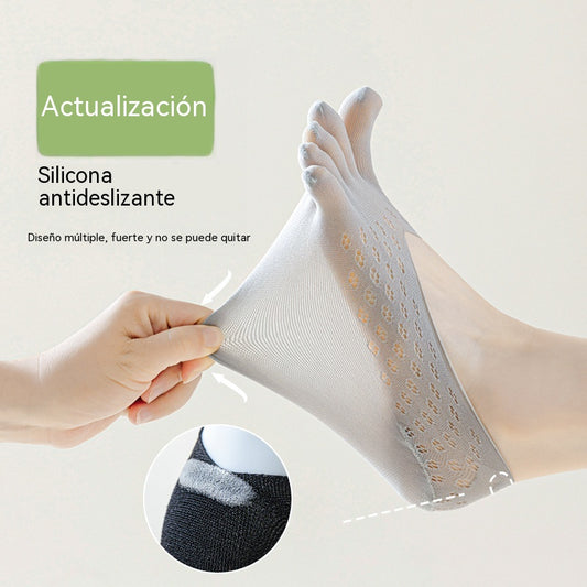 【Compra 5 pares y llévate 5 gratis:10 pares】🔥¡Producto estrella!🥳 Calcetines unisex invisibles con dedos que se adaptan a la forma del pie.