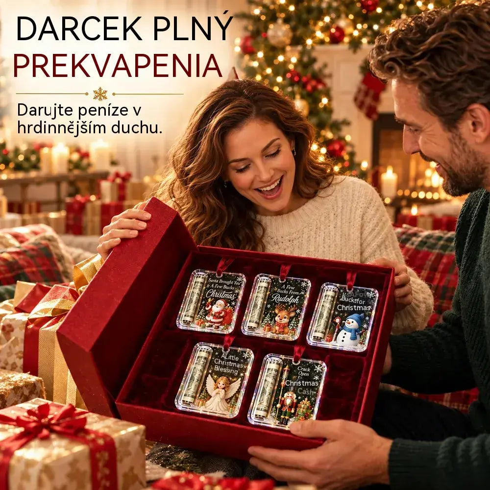 Sada 5 kusů za 560 Kč🎄 Vánoční ozdoba na peníze ✨ Ozdoba na vánoční stromeček, která ukrývá bankovky – kreativní a překvapivý sváteční dárek.
