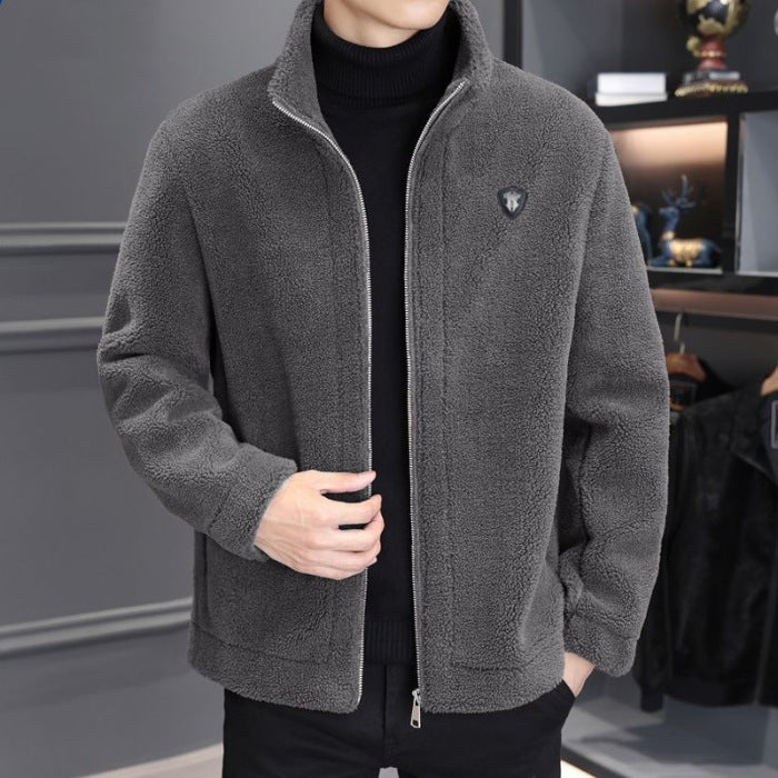 🔥🔥【M-4XL】🐏Nowa zimowa kurtka z jagnięcej skóry męska Gruby, ciepły, swobodny płaszcz męski