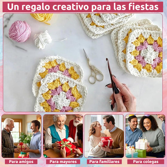 🔥🧩🧷【50 diseños únicos】Juego de tarjetas de crochet
