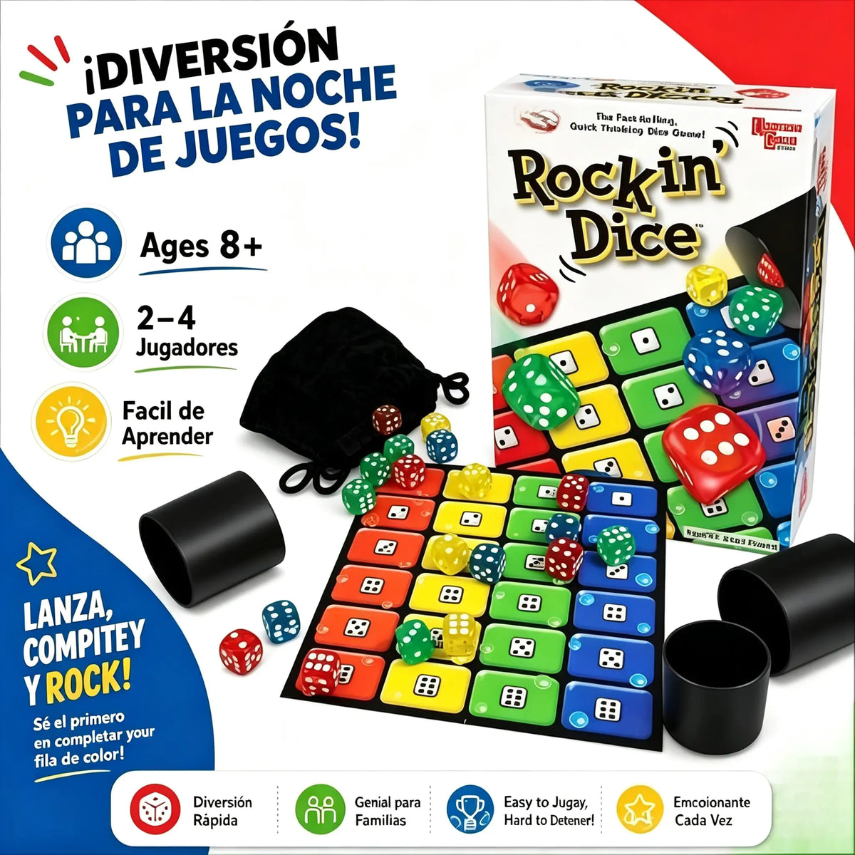 🎲👨👩👧👦Juego de mesa popular de dados Ligreto