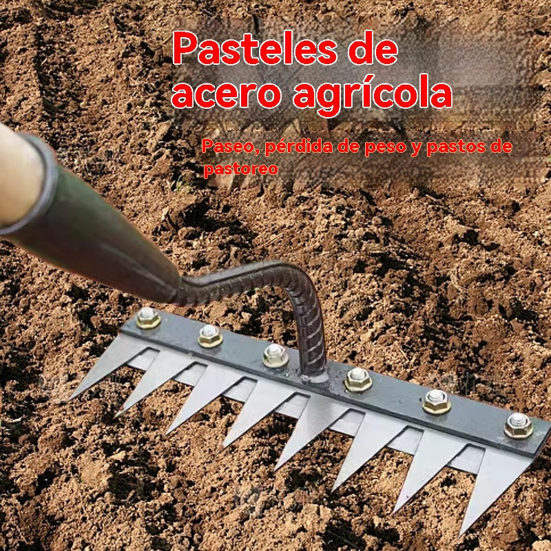 Rastrillos para maleza con púas de acero al carbono para jardín: duraderos, con agarre ergonómico y para desherbar de manera eficiente 🌱