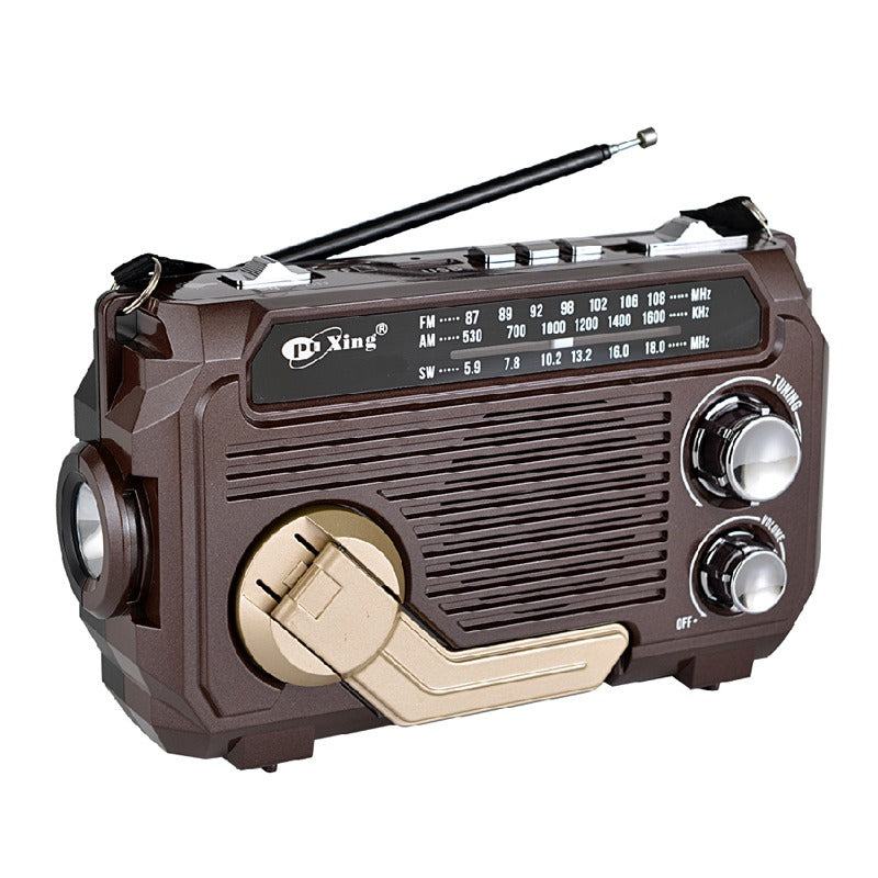 🏕️Multifunkční AM/FM/NOAA meteorologické rádio, ruční klika, USB kabel, 3 způsoby nabíjení, svítilna, nabíječka telefonu, lampička na čtení