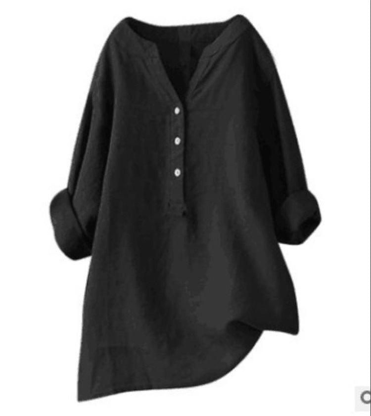 🔥👚【S-5XL】Nový jarní styl, otevřená košile v obyčejné barvě