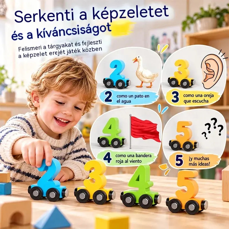 🔥1-et vesz, 1-et ajándékba kap🔥🚂 Mágneses számvonat gyerekeknek | Fejlesztő építőjáték – tanulás játékon keresztül