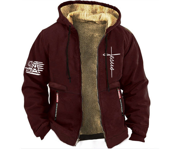 【S-3XL】 Ανδρικό μοντέρνο φθινοπωρινό χειμερινό χοντρό βελούδινο casual μπουφάν