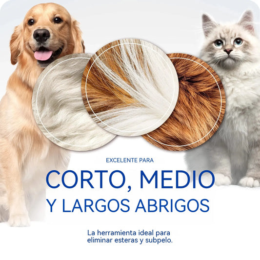 【compre uno y llévese otro gratis】🐾 Herramienta profesional para eliminar el pelo muerto de perros y gatos: suave, eficaz y un hogar libre de pelo ✨💖