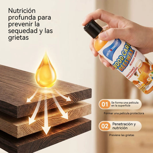 🔥Oferta por tiempo limitado✨Crema de cera de abeja natural de alta eficacia para pulir y limpiar madera.
