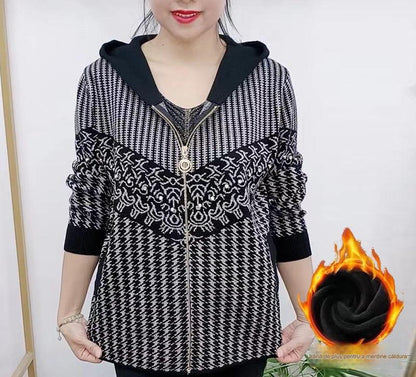 【M-4XL】Nová bunda s kapucí pro matky středního věku