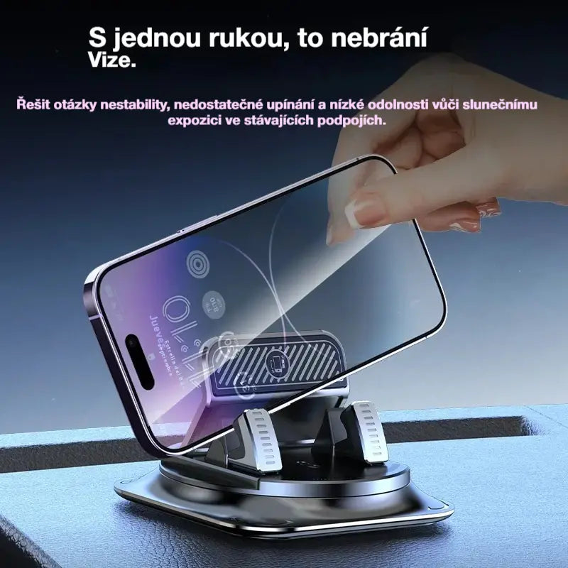 🔥【50% SLEVA】🚗 Bezpečný a chytrý: Dokonalý držák telefonu do auta 2 v 1! 🚗