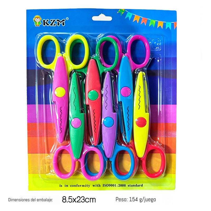 🥰【Juego de 6 piezas】Solo 24 euros✂️🌈Tijeras de seguridad para niños (para proyectos de bricolaje)