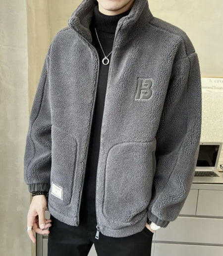 【L-6XL】Zimní fleecová bunda, bavlněná bunda, zesílená bavlněná bunda z jehněčí vlny, teplá bunda