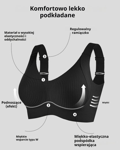 😍【Zestaw 4 szt.】Bezszwowy biustonosz bez fiszbin dla kobiet ❤️【40–95 kg】- 4199856