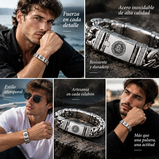 ⌚🕉️Pulsera retro para hombre con diseño de paz, mantra de seis caracteres, personalizada y poderosa.