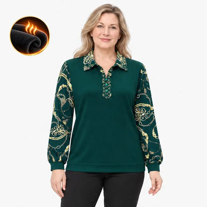 【M–6XL】Nová dámská termokošile na podzim a zimu – velké velikosti, zakrývá břicho, hřejivá a elegantní