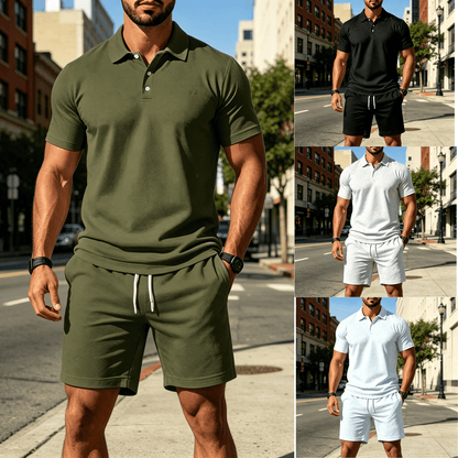 [Oferta por tiempo limitado]【S~3XL】Traje de pantalón corto de manga corta para hombre