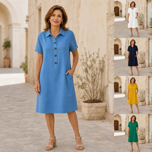 ⏳ ¡Oferta por tiempo limitado! ⏰【S-3XL】Vestido casual de verano cómodo, corte estilizado, moderno y versátil.