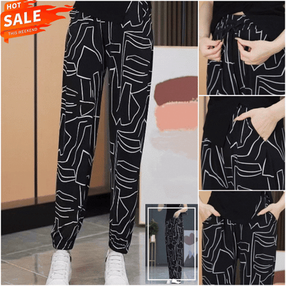 🔥【40-100 kg】Pantalones holgados de talle alto de seda helada Primavera/Verano 2026-4301785