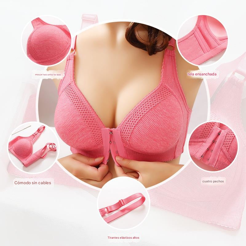 💥【Paquete de 3】Sujetador push-up sin costuras de alta calidad, moderno y sexy, evita la flacidez