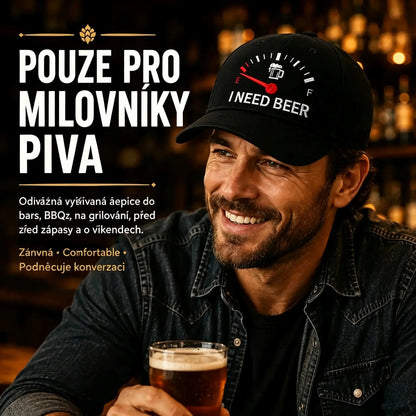 🔥 POSLEDNÝ DEŇ S 50% ZĽAVOU - 🍺 Vyšívaná šiltovka „POTREBUJEM PIVO“ – Unisex pamätná šiltovka 🧢