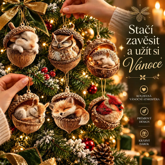 🔥【Kupte 6 kusů a získejte 6 kusů zdarma】🐿️🦉Vánoční ozdoba na stromeček s lesními zvířátky