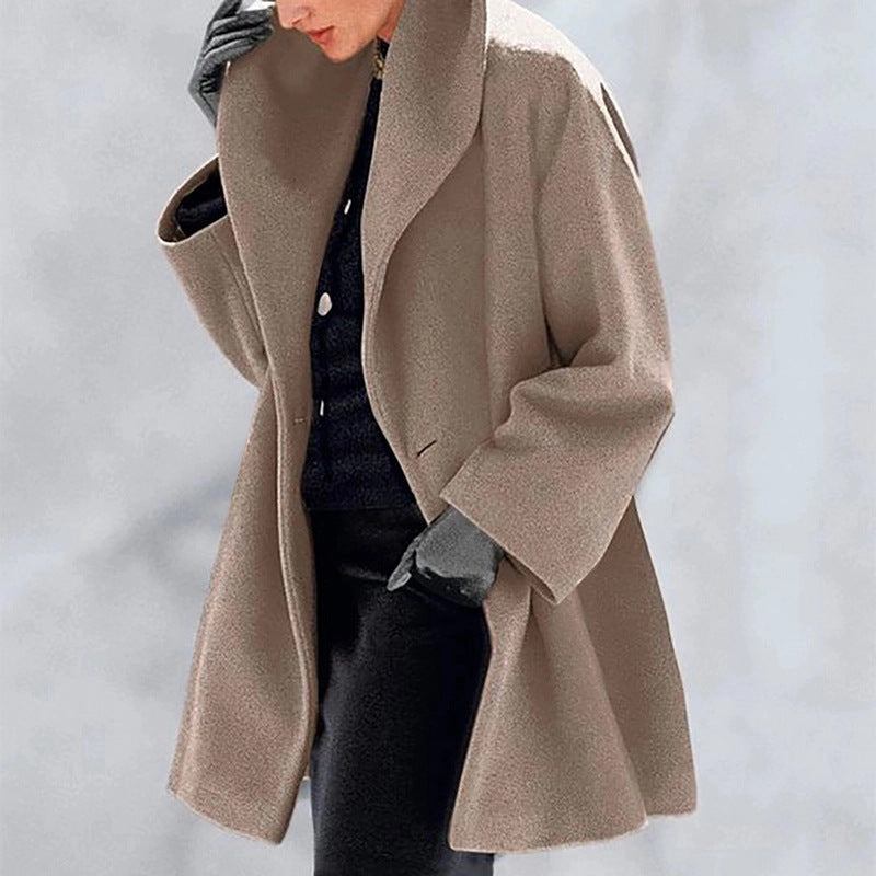 🎅Wyprzedaż świąteczna 50% TANIEJ🎄【S-5XL】2025 Zimowy nowy wysokiej jakości wełniany płaszcz o średniej długości-4161913