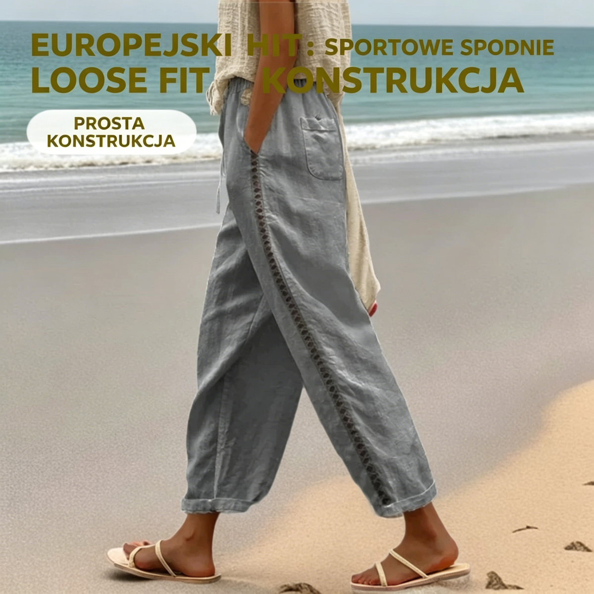 💥🌈Letnie, nowe, damskie spodnie z szerokimi nogawkami na rok 2026, oddychające i wygodne, idealne do codziennego noszenia🌿【M-3XL】