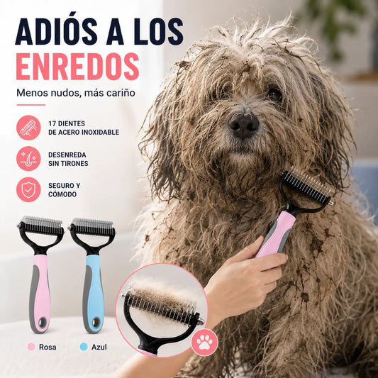 🐶【Compre 1 y obtenga 1 gratis，2 piezas】Cepillo de doble cara para el aseo de mascotas y la eliminación de pelo