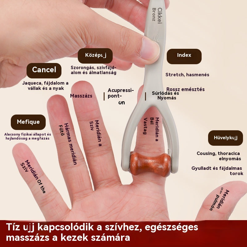 🌿 Tömörfa ujjmasszírozó: A természetes fa görgők segítenek felszabadítani az ízületi meridiánokat és enyhíteni a kézfáradtságot. 🌿-4165177