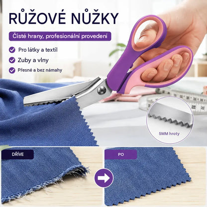 ✂️✨Víceúčelové cikcakové nůžky, vroubkované nůžky🧵