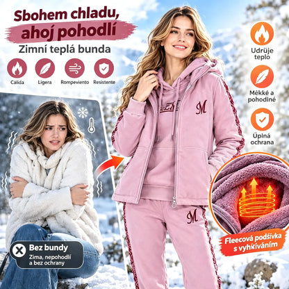 🔥【kalhoty + svetr + bunda】Nová sportovní a ležérní souprava pro podzim/zimu 2026, prošívaná a silná.