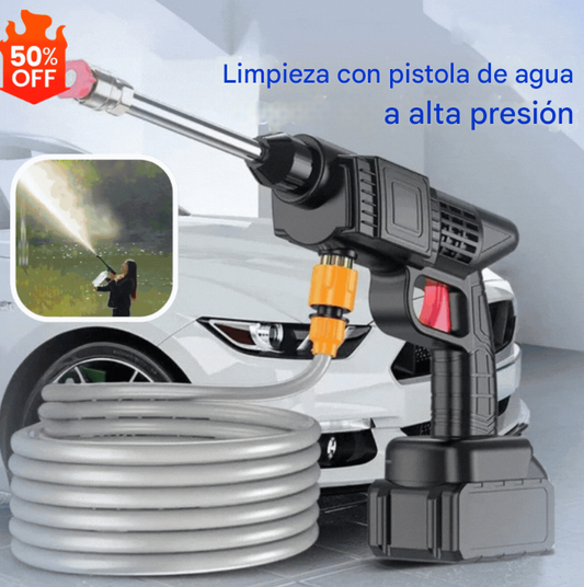 🔥Set de 9 piezas🔥🚗Pistola de agua portátil multifuncional de alta presión💦