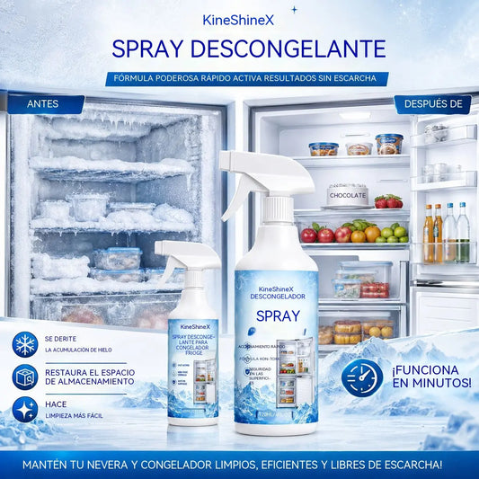 🔥【2 botellas por 27 euros】❄️ Nuevo spray descongelante 2026 🧡 Elimina rápidamente el hielo del congelador
