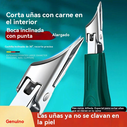🔥【🔥 Cortaúñas antisalpicaduras con borde inclinado de 25° (juego de 3 piezas)