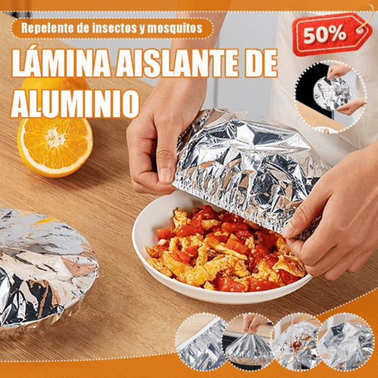 📢📢 💥【100 piezas】🍎🔥 Cubierta térmica reutilizable de papel de aluminio apto para alimentos