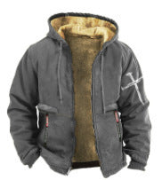 ✨【S-3XL】Módní pro muže, podzim a zima, zesílená bunda z lehkého sametu 3769664